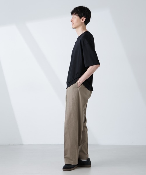NANO universe（ナノユニバース）の「「ALL-DAYS COMFORT 100% WOOL」 エレガンスTEE（Tシャツ/カットソー・メンズ・ブラック/カーキ/レッド・L/M/S）」の9枚目の写真
