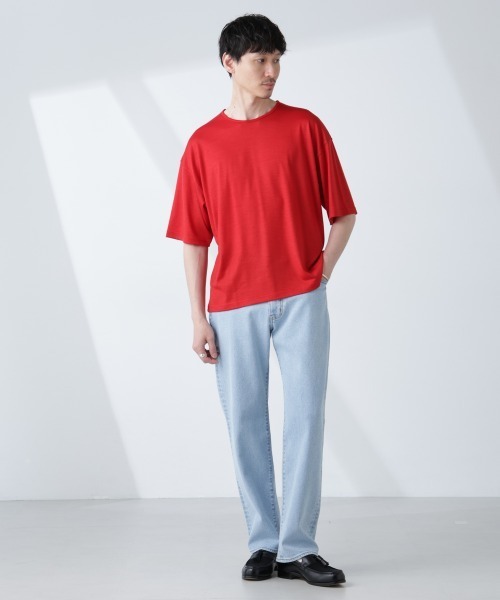 NANO universe（ナノユニバース）の「「ALL-DAYS COMFORT 100% WOOL」 エレガンスTEE（Tシャツ/カットソー・メンズ・ブラック/カーキ/レッド・L/M/S）」の21枚目の写真