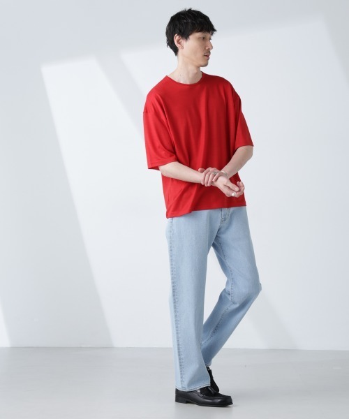 NANO universe（ナノユニバース）の「「ALL-DAYS COMFORT 100% WOOL」 エレガンスTEE（Tシャツ/カットソー・メンズ・ブラック/カーキ/レッド・L/M/S）」の22枚目の写真