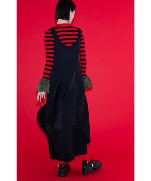 セール】CIRCLE LAYERED DOCKING KNIT OP（ワンピース）｜OMMO