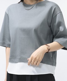 ティゴラ TIGORA UVカットコットンシアーレイヤードTシャツ