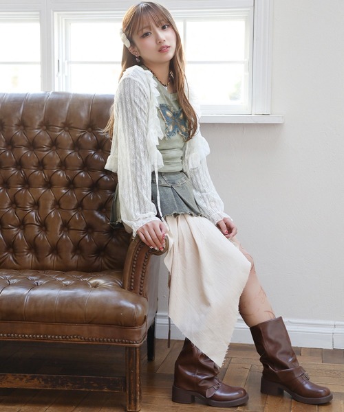 SPINNS(スピンズ)の「レースフリルボレロカーディガン(カーディガン/ボレロ・レディース・ブラック/オフホワイト/アイボリー・ONESIZE)」の22枚目の写真