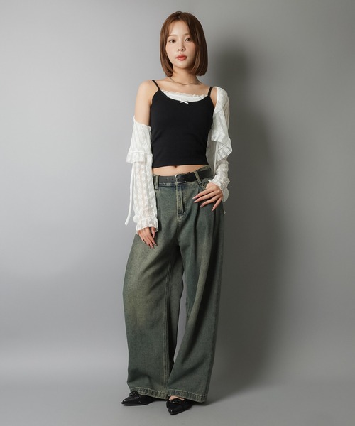 SPINNS(スピンズ)の「レースフリルボレロカーディガン(カーディガン/ボレロ・レディース・ブラック/オフホワイト/アイボリー・ONESIZE)」の15枚目の写真