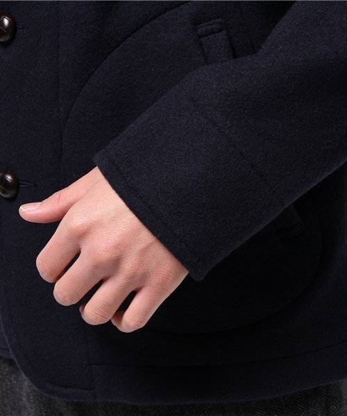 DANTON（ダントン）の「【DANTON×CIAOPANICTYPY】ウールモッサフードコート（ピーコート・メンズ・ネイビー・SMALL/MEDIUM/LARGE）」の6枚目の写真