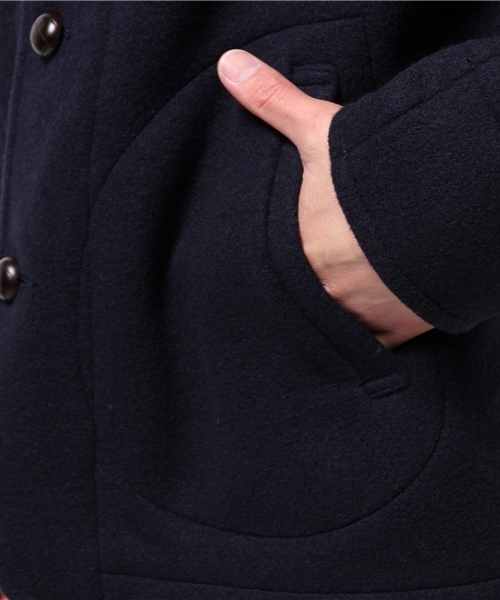 DANTON（ダントン）の「【DANTON×CIAOPANICTYPY】ウールモッサフードコート（ピーコート・メンズ・ネイビー・SMALL/MEDIUM/LARGE）」の8枚目の写真