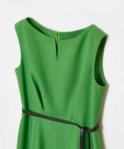 allureville（アルアバイル）の「リネンライクオックスノースリワンピース（ワンピース・レディース・グリーン/ブルー/ベージュ/ネイビー・1/2）」の12枚目の写真