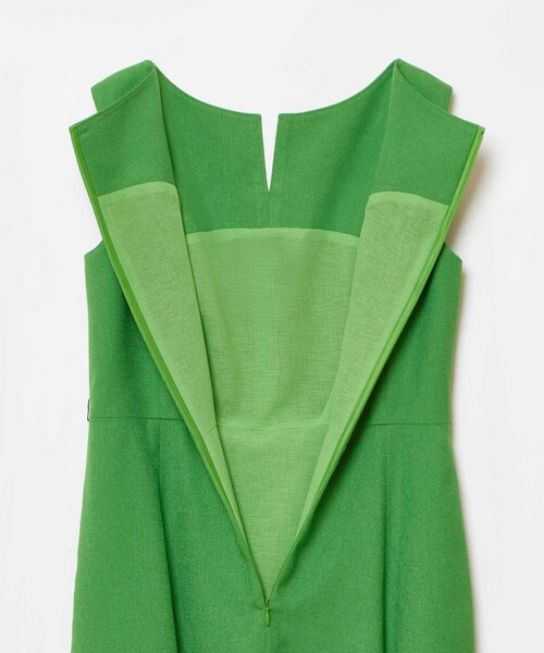 allureville（アルアバイル）の「リネンライクオックスノースリワンピース（ワンピース・レディース・グリーン/ブルー/ベージュ/ネイビー・1/2）」の13枚目の写真