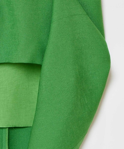 allureville（アルアバイル）の「リネンライクオックスノースリワンピース（ワンピース・レディース・グリーン/ブルー/ベージュ/ネイビー・1/2）」の14枚目の写真