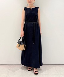 専用【allureville】　ベルト付きギャザーワンピース　ノースリーブワンピ allureville（アルアバイル）の「ベルト付きギャザーワンピース