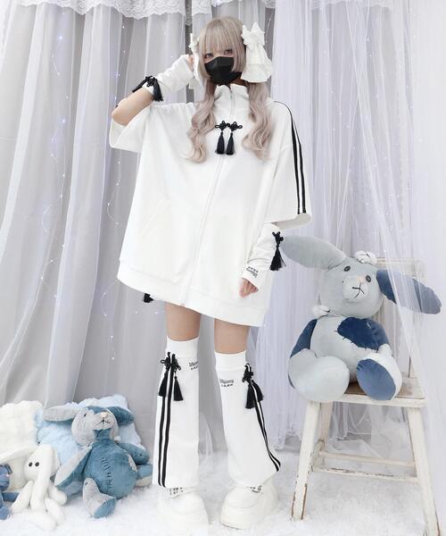 Whinny(ホワイニー)の「Whinny/サマーカリスマニートパンダジャージ(その他アウター・レディース・サックスブルー/ブラック/ホワイト・FREE)」の15枚目の写真