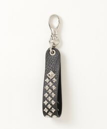 CALEE（キャリー）の「CALEE/キャリー STUDS LEATHER FLAT KEY RING