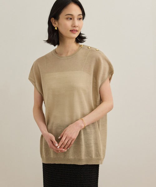 セール】ラミー フレンチスリーブプルオーバー/サマーニット（ニット