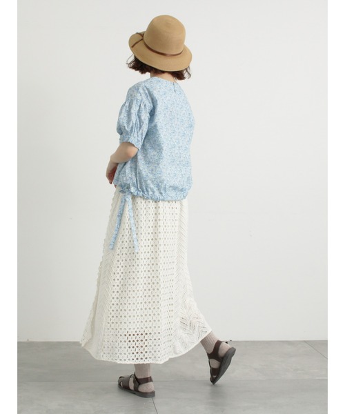 ツハルバイサマンサモスモス コードエンブロイダリー 裾スカラップ