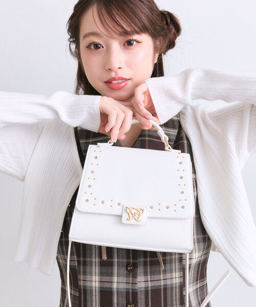エメリスタッズ付きケリーバッグ（ショルダーバッグ）｜OLIVE