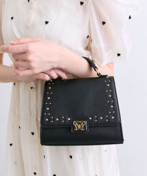 OLIVE des OLIVE | エメリスタッズ付きケリーバッグ(ショルダーバッグ)