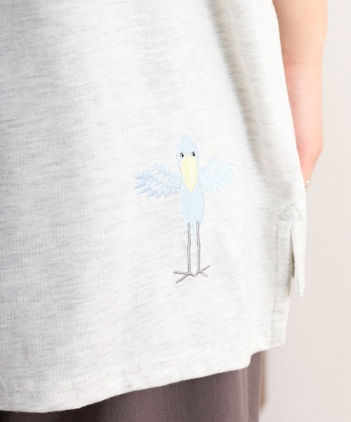 Quelle Chance(ケルシャンス)の「多ポケット刺しゅう5分袖Tシャツ(Tシャツ/カットソー・レディース・チャコール/ライトブルー/チャコールグレー/ライトグリーン系/ホワイト系その他2/オートミール/ネイビー/オフホワイト/ホワイト系その他・M)」の17枚目の写真