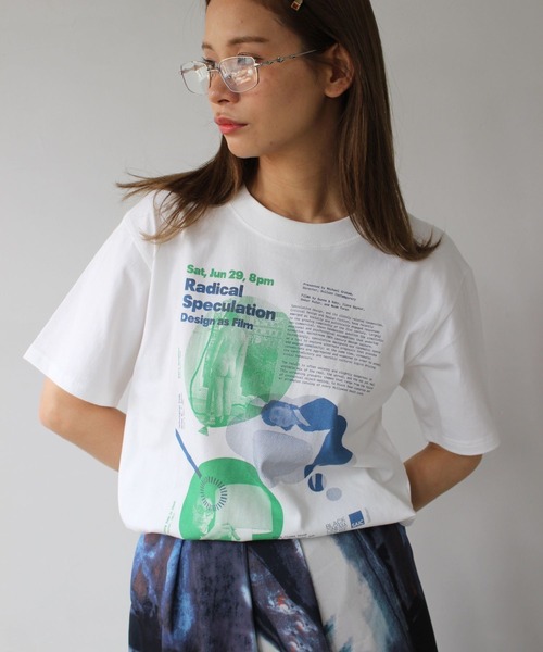 tシャツ 「SANSeLF」 グラフィックアートプリントTee sanw25s082 レディース SANSeLF】 グラフィックアートプリントTee sanw25s082（Tシャツ