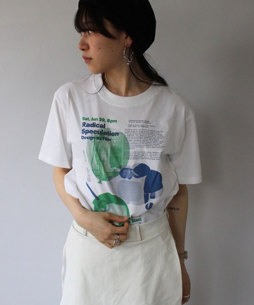 tシャツ 「SANSeLF」 グラフィックアートプリントTee sanw25s082 レディース SANSeLF tシャツ 「SANSeLF」 グラフィックアートプリントTee