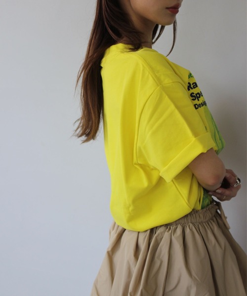 tシャツ 「SANSeLF」 グラフィックアートプリントTee sanw25s082 レディース SANSeLF tシャツ 「SANSeLF」 グラフィックアートプリントTee