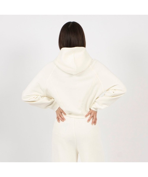 Reebok（リーボック）の「アイコン エレメンツ フーディー / ICON ELEMENTS FT HOODIE（パーカー・レディース・ブラック/アイボリー・XX-LARGE/SMALL/LARGE/X-LARGE/MEDIUM）」の4枚目の写真