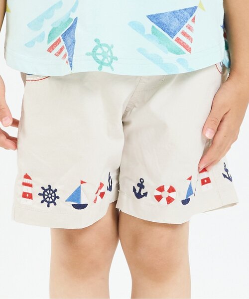 BIT'Z(ビッツ)の「マリン刺繍パンツ(その他パンツ・キッズ・マスタード/ブルー/アイボリー・80/90/95/100/110/120)」の3枚目の写真