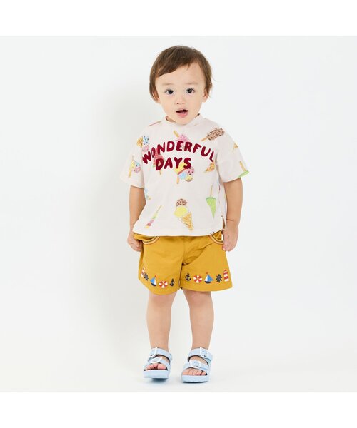 BIT'Z(ビッツ)の「マリン刺繍パンツ(その他パンツ・キッズ・マスタード/ブルー/アイボリー・80/90/95/100/110/120)」の7枚目の写真