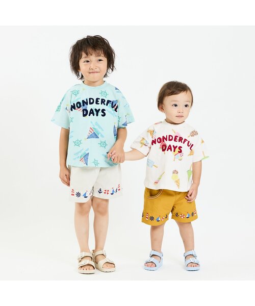 BIT'Z(ビッツ)の「マリン刺繍パンツ(その他パンツ・キッズ・マスタード/ブルー/アイボリー・80/90/95/100/110/120)」の17枚目の写真