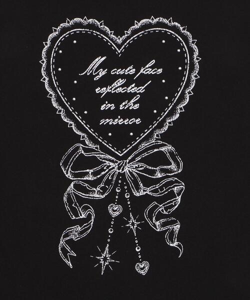 Whinny（ホワイニー）の「Whinny/マイフェイスラブリィティー（Tシャツ/カットソー・レディース・ホワイト/サックスブルー/ブラック・FREE）」の21枚目の写真