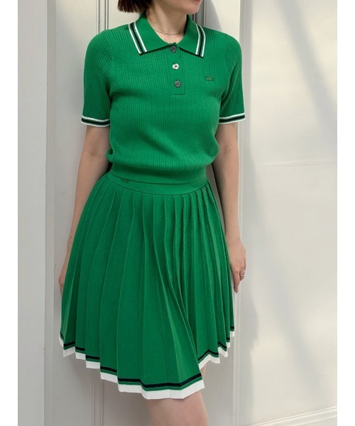 LACOSTE（ラコステ）の「LACOSTE/ポロニット（ニット/セーター・レディース・ホワイト/グリーン・FREE）」の18枚目の写真