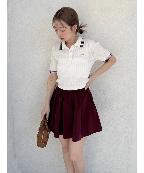 LACOSTE（ラコステ）の「LACOSTE/ポロニット（ニット/セーター・レディース・ホワイト/グリーン・FREE）」の22枚目の写真