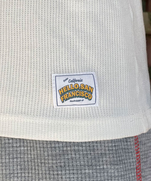 HELLO.SANFRANCISCO(ハローサンフランシスコ)の「【HELLO.SANFRANCISCO/ハローサンフランシスコ】ラインテープカップ付きキャミ(キャミソール・レディース・ライトグレー/オフホワイト・ONE SIZE)」の13枚目の写真