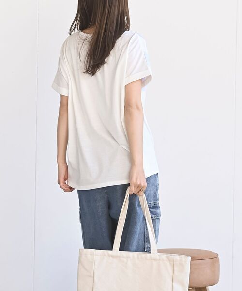 rps（アールピーエス）の「水彩ブロックプリントタックＴシャツ（Tシャツ/カットソー・レディース・その他/オフホワイト・フリー）」の15枚目の写真