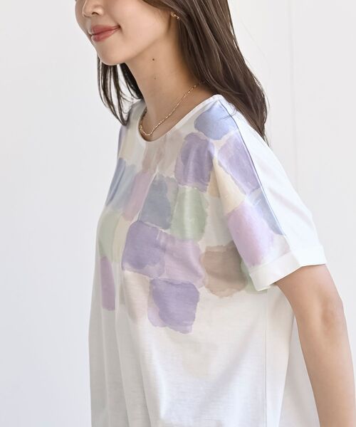 rps（アールピーエス）の「水彩ブロックプリントタックＴシャツ（Tシャツ/カットソー・レディース・その他/オフホワイト・フリー）」の12枚目の写真