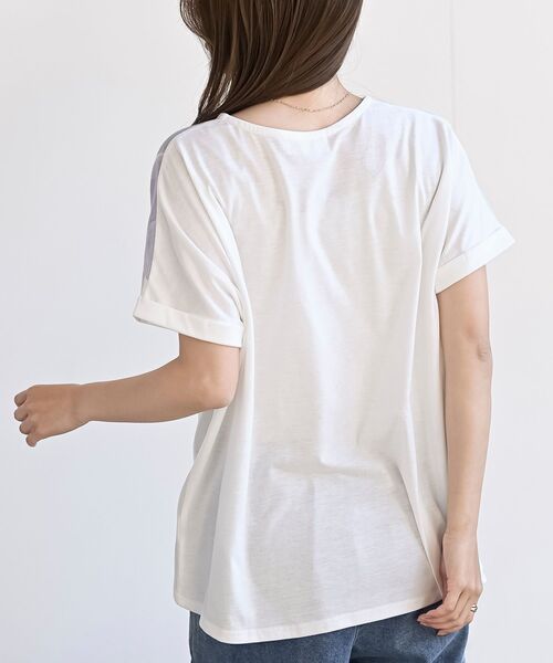 rps（アールピーエス）の「水彩ブロックプリントタックＴシャツ（Tシャツ/カットソー・レディース・その他/オフホワイト・フリー）」の11枚目の写真