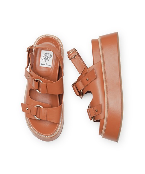 ボリュームソール リングバックル サンダル（サンダル）｜Emma Francis