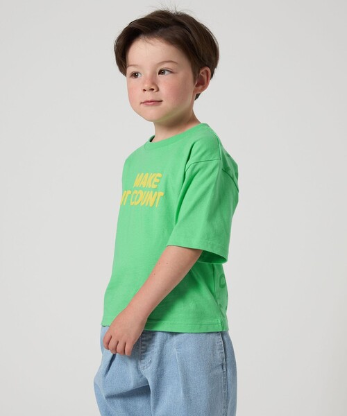 【PGG】 サイズ5 新品　ポリエステルヤーン総柄プリントTシャツ セール】幾何学 総柄プリント Tシャツ / キッズ 100cm-130cm（T