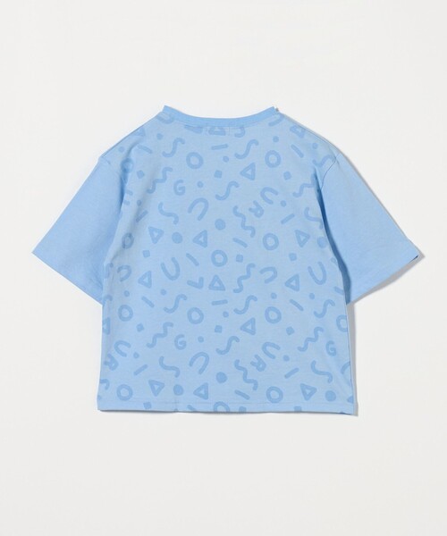 Plantation プランテーション 幾何学柄 天竺コット Tシャツ 19／－ラフィ天竺 夏の吹寄せ柄プリントTシャツ