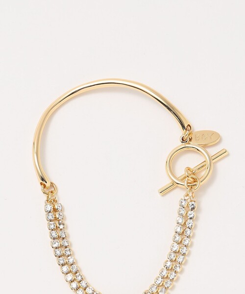 BEAUTY&YOUTH UNITED ARROWS(ビューティーアンドユースユナイテッドアローズ)の「ビジュー×メタルカーブ ブレスレット(ブレスレット・レディース・シルバー/ゴールド・FREE)」の3枚目の写真
