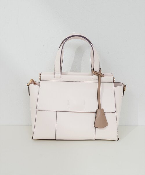 natural couture（ナチュラルクチュール）の「ダブルフラップ２ＷＡＹハンドバッグ（ショルダーバッグ・レディース・ブラック/アイボリー/モカ/イエロー・FREE）」の10枚目の写真