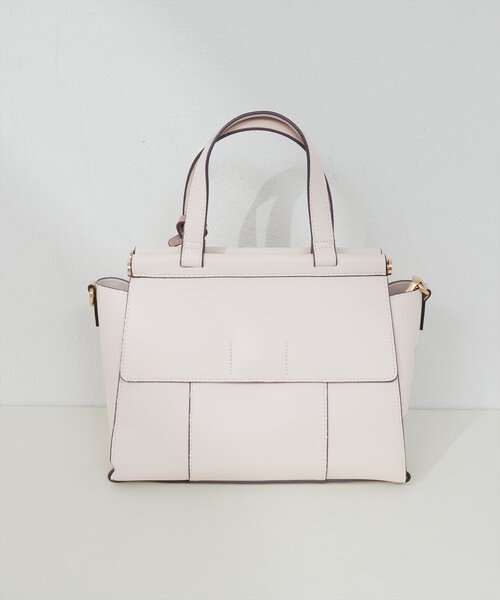 natural couture（ナチュラルクチュール）の「ダブルフラップ２ＷＡＹハンドバッグ（ショルダーバッグ・レディース・ブラック/アイボリー/モカ/イエロー・FREE）」の7枚目の写真