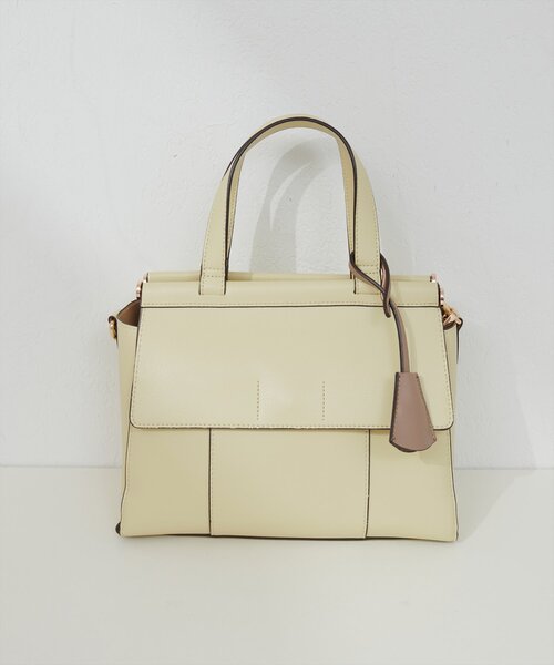 natural couture（ナチュラルクチュール）の「ダブルフラップ２ＷＡＹハンドバッグ（ショルダーバッグ・レディース・ブラック/アイボリー/モカ/イエロー・FREE）」の13枚目の写真