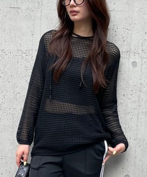 FOREVER 21 | 【2025SS】メッシュルーズニットプルオーバー(ニット/セーター)