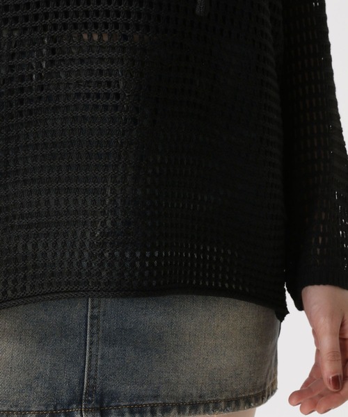 FOREVER 21（フォーエバー トゥエンティーワン）の「【2025SS】メッシュルーズニットプルオーバー（ニット/セーター・レディース・ブラック/ナチュラル/ブラウン・FREE）」の18枚目の写真
