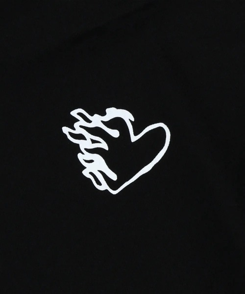 tシャツ A'GEM/9 × .kom 「ROMANTIC CROWN/ロマンティック クラウン」Flame Heart T-Shirt/ フレームハ A'GEM/9 × .kom 『ROMANTIC CROWN/ロマンティック クラウン