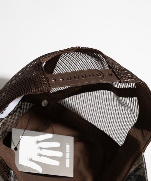 WISH FOR EVER（ウィッシュフォーエバー）の「HEART DESIGN MESH CAP / ハートデザインメッシュキャップ（キャップ・メンズ・ブラック/カーキ/ピンク・FREE）」の16枚目の写真
