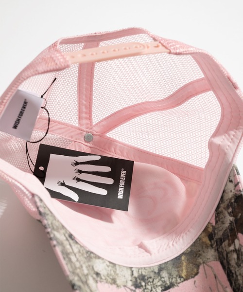 WISH FOR EVER（ウィッシュフォーエバー）の「HEART DESIGN MESH CAP / ハートデザインメッシュキャップ（キャップ・メンズ・ブラック/カーキ/ピンク・FREE）」の12枚目の写真