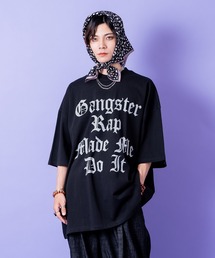 a.p.o.v. ギャングスタロゴデザインプリントオーバーサイズTシャツ