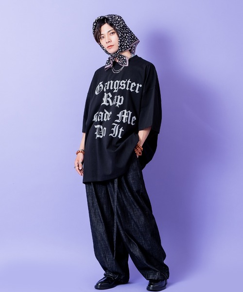 a.p.o.v.（エーピーオービー）の「a.p.o.v. ギャングスタロゴデザインプリントオーバーサイズTシャツ（Tシャツ/カットソー・メンズ・ピンク/ブラック/ホワイト・ONESIZE）」の5枚目の写真