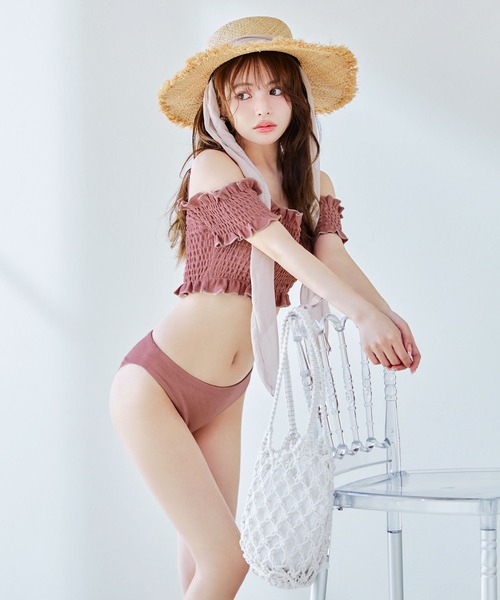 sugar nine（シュガーナイン）の「シャーリングオフショルビキニ 2点