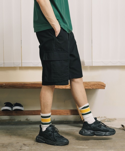 ROOPTOKYO（ループトウキョウ）の「TWILL CARGO SHORT PANTS カーゴショーツ（カーゴパンツ・メンズ・カーキ/ブラック・L/M）」の4枚目の写真